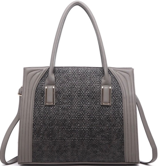 ⚡️SALE⚡️ Dariela Weave Large Structure Tote - Gray - Picture 1 of 5
